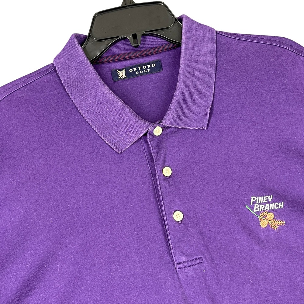 Piney Branch Country Club Polo Shirt Men XXL‎ Oxford Golf Mercerized Cotton
